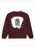 Oversized Sweatshirt | Roomy Relaxed Fit | 400 GSM Cotton Blend | Pre-Shrunk Drop Shoulder | Unisex Adult | Personalized | DTF | Brush Stroke | Self-Empowerment | Self-purchase | Empowering - back - Maroon - mockup 2
