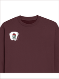 Oversized Sweatshirt | Roomy Relaxed Fit | 400 GSM Cotton Blend | Pre-Shrunk Drop Shoulder | Unisex Adult | Personalized | DTF | Brush Stroke | Self-Empowerment | Self-purchase | Empowering - right pocket - Maroon - mockup 4