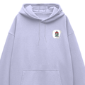 Oversized Hoodie | Relaxed Fit, Drop-Shoulder | 400 GSM Fabric | Warm, Durable | Unisex | Personalized | DTF | Brush Stroke | Self-Empowerment | Self-purchase | Empowering - left pocket - Lavender - mockup 3
