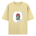 Oversized Standard T-Shirt | Unisex Relaxed Fit | 100% Super Combed Cotton DTG | Soft, Breathable & Durable | Adult | Personalized | DTG | Brush Stroke | Self-Empowerment | Self-purchase | Empowering - front - Beige - mockup 1