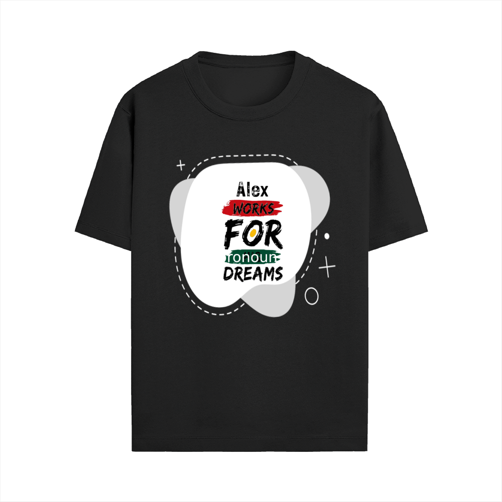 Male Standard Crew T-Shirt | Regular Fit | 100% Cotton DTF Print | Soft, Durable | Men | Personalized | DTF | Brush Stroke | Self-Empowerment | Self-purchase | Empowering - front - Black - mockup 1
