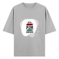 Oversized Standard T-Shirt | Unisex Oversized Fit | 180 GSM 100% Super Combed Cotton | DTF Print | Soft & Durable | Personalized | DTF | Brush Stroke | Self-Empowerment | Self-purchase | Empowering - front - Grey Melange - mockup 1
