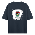 Oversized Standard T-Shirt | Unisex Oversized Fit | 180 GSM 100% Super Combed Cotton | DTF Print | Soft & Durable | Personalized | DTF | Brush Stroke | Self-Empowerment | Self-purchase | Empowering - back - Navy Blue - mockup 2