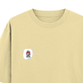 Oversized Standard T-Shirt | Unisex Oversized Fit | 180 GSM 100% Super Combed Cotton | DTF Print | Soft & Durable | Personalized | DTF | Brush Stroke | Self-Empowerment | Self-purchase | Empowering - left pocket - Beige - mockup 3
