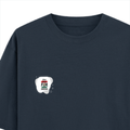 Oversized Standard T-Shirt | Unisex Oversized Fit | 180 GSM 100% Super Combed Cotton | DTF Print | Soft & Durable | Personalized | DTF | Brush Stroke | Self-Empowerment | Self-purchase | Empowering - left pocket - Navy Blue - mockup 3