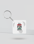 Keychain | Rectangle, Square, Slim Options | Acrylic UV Printed | Fade-Proof, Glossy Finish | Unisex | Personalized | Brush Stroke | Self-Empowerment | Self-purchase | Empowering - front_Square - Square - White - mockup 1