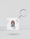 Keychain | Rectangle, Square, Slim Options | Acrylic UV Printed | Fade-Proof, Glossy Finish | Unisex | Personalized | Brush Stroke | Self-Empowerment | Self-purchase | Empowering - back_Square - White - mockup 2