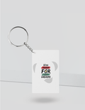 Keychain | Rectangle, Square, Slim Options | Acrylic UV Printed | Fade-Proof, Glossy Finish | Unisex | Personalized | Brush Stroke | Self-Empowerment | Self-purchase | Empowering - front_Rectangle - Rectangle - White - mockup 3