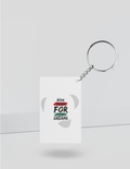 Keychain | Rectangle, Square, Slim Options | Acrylic UV Printed | Fade-Proof, Glossy Finish | Unisex | Personalized | Brush Stroke | Self-Empowerment | Self-purchase | Empowering - back_Rectangle - White - mockup 4