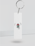 Keychain | Rectangle, Square, Slim Options | Acrylic UV Printed | Fade-Proof, Glossy Finish | Unisex | Personalized | Brush Stroke | Self-Empowerment | Self-purchase | Empowering - back_Slim - White - mockup 6