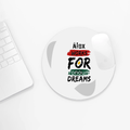 Mouse Pad | Unisex Adults | Sublimation Print | 3mm Thick, Skid-Proof, Fade-Proof | Personalized | Brush Stroke | Self-Empowerment | Self-purchase | Empowering - front_2 - Circle - White - mockup 2