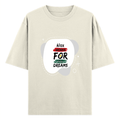 Oversized Classic T-Shirt | Unisex Oversized Fit | 100% Super-Combed Cotton | Pre-Shrunk & Ribbed Neck | Adults | Personalized | DTG | Brush Stroke | Self-Empowerment | Self-purchase | Empowering - front - Off White - mockup 1