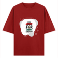 Oversized Classic T-Shirt | Unisex Oversized Fit | 100% Super-Combed Cotton | Pre-Shrunk & Ribbed Neck | Adults | Personalized | DTG | Brush Stroke | Self-Empowerment | Self-purchase | Empowering - front - Red - mockup 1