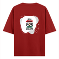 Oversized Classic T-Shirt | Unisex Oversized Fit | 100% Super-Combed Cotton | Pre-Shrunk & Ribbed Neck | Adults | Personalized | DTG | Brush Stroke | Self-Empowerment | Self-purchase | Empowering - back - Red - mockup 2