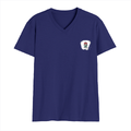 Men's V-Neck T-Shirt | Regular Fit | 180 GSM Bio-Washed Cotton | DTG Print | Durable | Personalized | DTG | Brush Stroke | Self-Empowerment | Self-purchase | Empowering - left pocket - Royal Blue - mockup 3