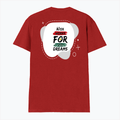 Male V Neck T-Shirt | Regular Fit | 180 GSM Bio-Washed Cotton | DTF Print | Double Stitched, Pre-Shrunk | Men | Personalized | DTF | Brush Stroke | Self-Empowerment | Self-purchase | Empowering - back - Red - mockup 2