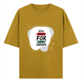 Oversized Classic T-Shirt | Unisex Fit | 100% Super-Combed Cotton | Pre-Shrunk, Double-Stitched | Adults | Personalized | DTF | Brush Stroke | Self-Empowerment | Self-purchase | Empowering - front - Mustard Yellow - mockup 1