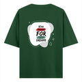 Oversized Classic T-Shirt | Unisex Fit | 100% Super-Combed Cotton | Pre-Shrunk, Double-Stitched | Adults | Personalized | DTF | Brush Stroke | Self-Empowerment | Self-purchase | Empowering - back - Bottle Green - mockup 2