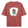 Oversized Classic T-Shirt | Unisex Fit | 100% Super-Combed Cotton | Pre-Shrunk, Double-Stitched | Adults | Personalized | DTF | Brush Stroke | Self-Empowerment | Self-purchase | Empowering - back - Coral - mockup 2