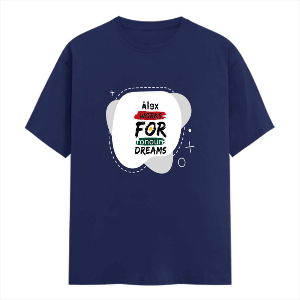 Classic Crew T-Shirt | Men's Regular Fit | 180 GSM Bio-Washed Cotton | DTG Print Ready | Double-Stitched & Ribbed Neck | Personalized | DTG | Brush Stroke | Self-Empowerment | Self-purchase | Empowering - front - Royal Blue - mockup 1