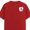 Classic Crew T-Shirt | Men's Regular Fit | 180 GSM Bio-Washed Cotton | DTG Print Ready | Double-Stitched & Ribbed Neck | Personalized | DTG | Brush Stroke | Self-Empowerment | Self-purchase | Empowering - left pocket - Red - mockup 3