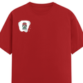 Classic Crew T-Shirt | Men's Regular Fit | 180 GSM Bio-Washed Cotton | DTG Print Ready | Double-Stitched & Ribbed Neck | Personalized | DTG | Brush Stroke | Self-Empowerment | Self-purchase | Empowering - right pocket - Red - mockup 4