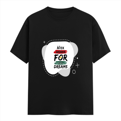 Female Classic Crew T-Shirt | Women's Regular Fit | 180 GSM Bio-Washed Cotton | Double Stitched, Pre-Shrunk | Personalized | DTG | Brush Stroke | Self-Empowerment | Self-purchase | Empowering - front - Black - mockup 1