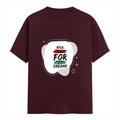 Female Classic Crew T-Shirt | Women's Regular Fit | 180 GSM Bio-Washed Cotton | Double Stitched, Pre-Shrunk | Personalized | DTG | Brush Stroke | Self-Empowerment | Self-purchase | Empowering - front - Maroon - mockup 1