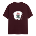 Female Classic Crew T-Shirt | Women's Regular Fit | 180 GSM Bio-Washed Cotton | Double Stitched, Pre-Shrunk | Personalized | DTG | Brush Stroke | Self-Empowerment | Self-purchase | Empowering - back - Maroon - mockup 2