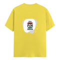 Female Classic Crew T-Shirt | Women's Regular Fit | 180 GSM Bio-Washed Cotton | Double Stitched, Pre-Shrunk | Personalized | DTG | Brush Stroke | Self-Empowerment | Self-purchase | Empowering - back - New Yellow - mockup 2