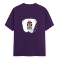Female Classic Crew T-Shirt | Women's Regular Fit | 180 GSM Bio-Washed Cotton | Double Stitched, Pre-Shrunk | Personalized | DTG | Brush Stroke | Self-Empowerment | Self-purchase | Empowering - back - Purple - mockup 2
