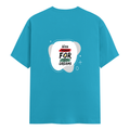 Female Classic Crew T-Shirt | Women's Regular Fit | 180 GSM Bio-Washed Cotton | Double Stitched, Pre-Shrunk | Personalized | DTG | Brush Stroke | Self-Empowerment | Self-purchase | Empowering - back - SkyBlue - mockup 2