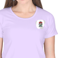 Women's Classic Crew T-Shirt | Regular Fit | 180 GSM Bio-Washed Cotton | DTF Print Ready | Double Stitched, Pre-Shrunk | Personalized | DTF | Brush Stroke | Self-Empowerment | Self-purchase | Empowering - left pocket - Lavender - mockup 3