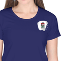 Women's Classic Crew T-Shirt | Regular Fit | 180 GSM Bio-Washed Cotton | DTF Print Ready | Double Stitched, Pre-Shrunk | Personalized | DTF | Brush Stroke | Self-Empowerment | Self-purchase | Empowering - left pocket - Royal Blue - mockup 3