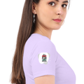 Women's Classic Crew T-Shirt | Regular Fit | 180 GSM Bio-Washed Cotton | DTF Print Ready | Double Stitched, Pre-Shrunk | Personalized | DTF | Brush Stroke | Self-Empowerment | Self-purchase | Empowering - right sleeve - Lavender - mockup 6