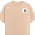 Men's Classic Crew T-Shirt | Regular Fit | 180 GSM Bio-Washed Cotton | DTF Print Ready | Pre-Shrunk, Durable | Personalized | DTF | Brush Stroke | Self-Empowerment | Self-purchase | Empowering - left pocket - Peach - mockup 3