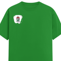 Men's Classic Crew T-Shirt | Regular Fit | 180 GSM Bio-Washed Cotton | DTF Print Ready | Pre-Shrunk, Durable | Personalized | DTF | Brush Stroke | Self-Empowerment | Self-purchase | Empowering - right pocket - Flag Green - mockup 4