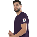 Men's Classic Crew T-Shirt | Regular Fit | 180 GSM Bio-Washed Cotton | DTF Print Ready | Pre-Shrunk, Durable | Personalized | DTF | Brush Stroke | Self-Empowerment | Self-purchase | Empowering - left sleeve - Purple - mockup 5