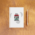NotePad | A5 Size | Digital Print | 120 Pages | Unisex | Personalized | Brush Stroke | Self-Empowerment | Self-purchase | Empowering - front_2 - White - mockup 3