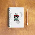 NotePad | A5 Size | Digital Print | 120 Pages | Unisex | Personalized | Brush Stroke | Self-Empowerment | Self-purchase | Empowering - front_3 - White - mockup 5