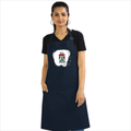 Apron | Onesize Unisex Adult | Cotton DTG Printed | Pockets & Adjustable Straps | Personalized | DTG | Brush Stroke | Self-Empowerment | Self-purchase | Empowering - front - Navy Blue - mockup 1