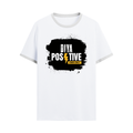 Ringer T-shirt | Unisex | DTG Print | Contrast Trim | Men's, Women's | Personalized | DTG | Bold Typography | Positivity | Self-expression | Everyday | Positive | Positive Vibes - front - White Black - mockup 1