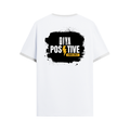Ringer T-shirt | Unisex | DTG Print | Contrast Trim | Men's, Women's | Personalized | DTG | Bold Typography | Positivity | Self-expression | Everyday | Positive | Positive Vibes - back - White Black - mockup 2