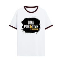 Ringer T-shirt | Unisex Regular Fit | 100% Cotton DTF/DTG | Contrast Rib Neck Bio Washed Pre-Shrunk | Adults | Personalized | DTF | Bold Typography | Positivity | Self-expression | Everyday | Positive | Positive Vibes