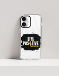 Hard Clear Case | iPhone | TPU Sides & PC Back | Detachable Camera Protector, Scratch-Proof | Unisex | Personalized | Bold Typography | Positivity | Self-expression | Everyday | Positive | Positive Vibes - front_16 Plus - 16 Plus - mockup 5