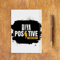 Sketchbook | A5 Spiral Bound | Digital Print Cover | 140 GSM Paper | Unisex | Personalized | Bold Typography | Positivity | Self-expression | Everyday | Positive | Positive Vibes - back - White - mockup 2