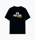 Cotton Stretch T-Shirt | Unisex Adult | 95% Cotton 5% Spandex Blend | 240 GSM, Breathable, Flexible | DTF Print Ready | Personalized | DTF | Bold Typography | Positivity | Self-expression | Everyday | Positive | Positive Vibes - back - Navy Blue - mockup 2
