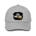 Classic Trucker Cap | Unisex | DTG Print | Breathable Mesh Back | Adjustable Snapback | Personalized | DTG | Bold Typography | Positivity | Self-expression | Everyday | Positive | Positive Vibes - front - Grey - mockup 1