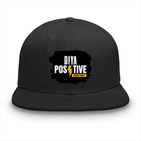 Classic Snapback Cap | Adjustable One-Size | Heavy Cotton DTG Printed | Flat Brim Structured | Unisex Adults | Personalized | DTG | Bold Typography | Positivity | Self-expression | Everyday | Positive | Positive Vibes