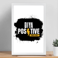 Framed Poster | Multiple Sizes | 300 GSM Art Paper | Laminated, Fade-Proof, 1-inch Frame | Unisex Home Decor | Personalized | DTG | Bold Typography | Positivity | Self-expression | Everyday | Positive | Positive Vibes - front_12x18In - 12x18In - mockup 7